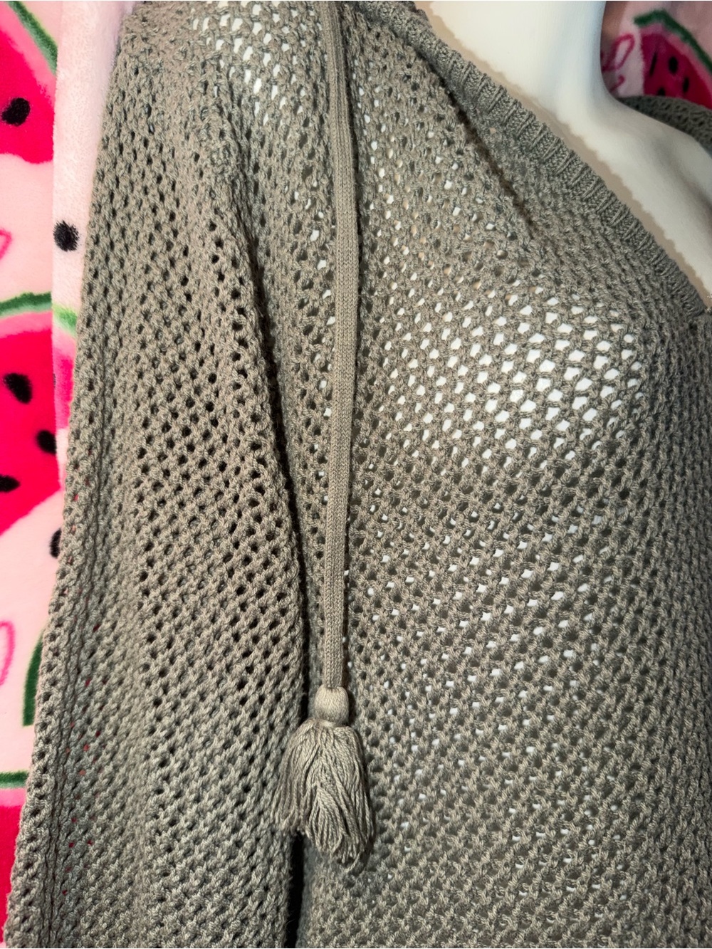 💚 Roxy Open Knit Hooded Sweater - Picture 2 of 7